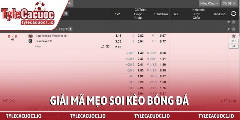Mẹo soi kèo bóng đá trực tuyến - Đặt đâu thắng đó 2 Giải mã mẹo soi kèo bóng đá